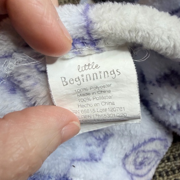 Charming Blue Elephant Plush with Blanket lovey toy - Picture 7 of 8